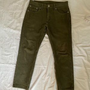 Levi's 502 Regular Taper Green Corduroy Pants